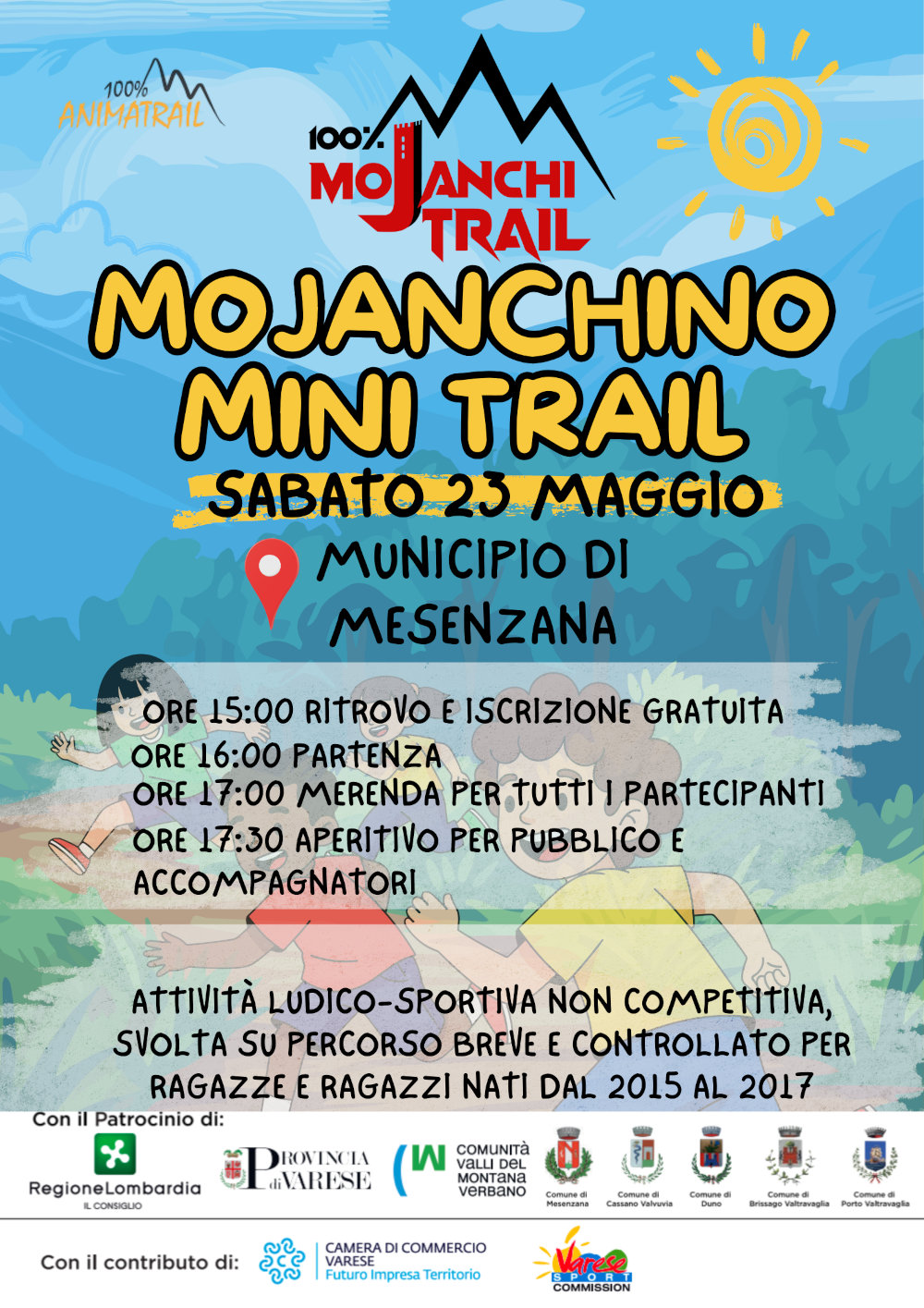 Locandina Mojanchino Trail per bambini